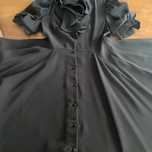 Gracia Black Ruffled Dress